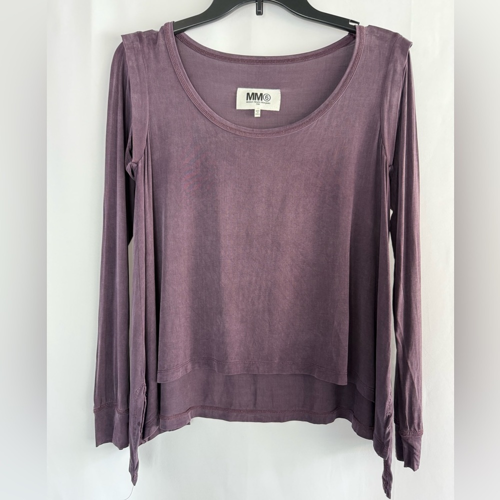MM6 Maison Martin Margiela Purple Long Sleeve Top